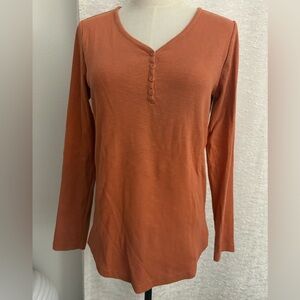 EUC Duluth Trading Co Women's Rust Long Sleeve Top Size S